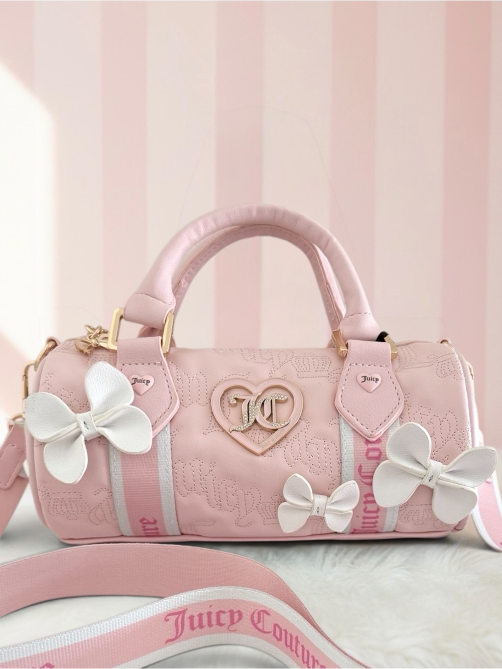 Juicy Couture Save The Best For Last Mini Barrel Bag Blush Pink